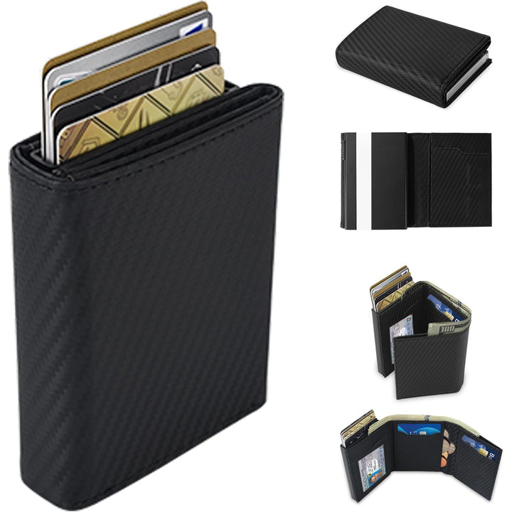 Carbon Fiber Multi-Functional RFID-Blocking Cardholder Bowlift