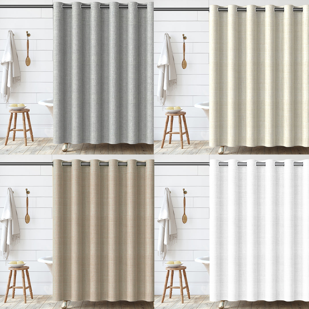 Textured Fabric Shower Curtain Bowlift 1784802088