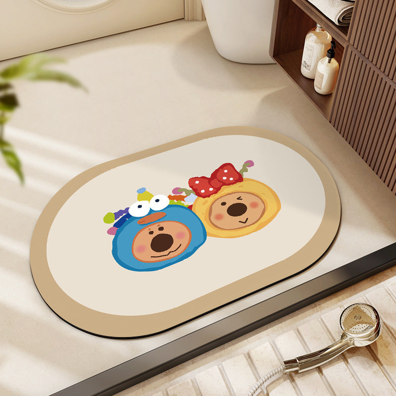 Plush Cartoon-Themed Area Mat