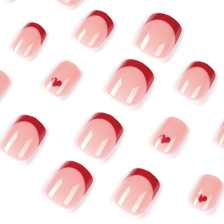Artistic Heart Design Press-On Nail Set Bowlift