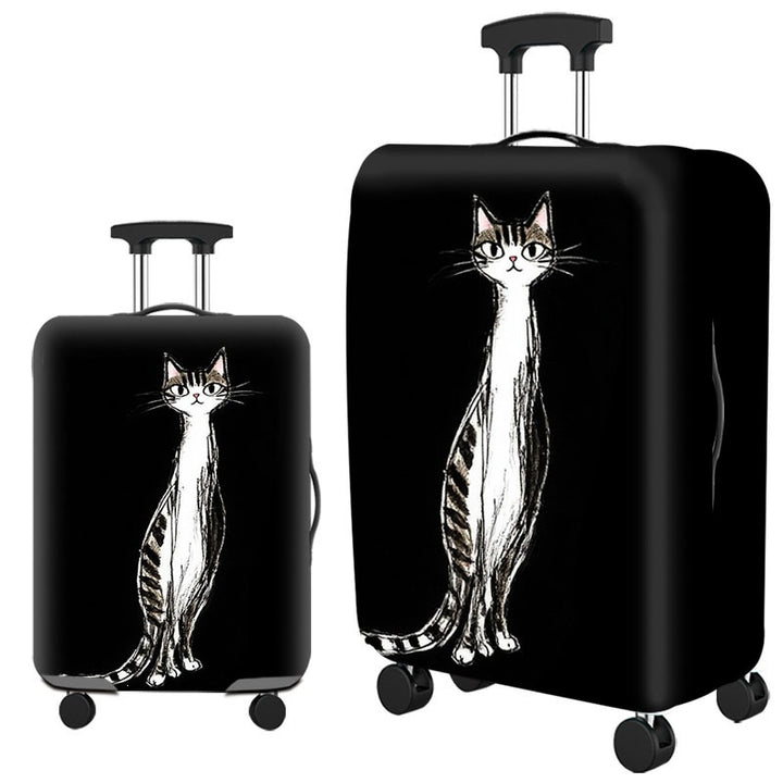 Artistic Cat-Themed Hard Shell Suitcase Bowlift