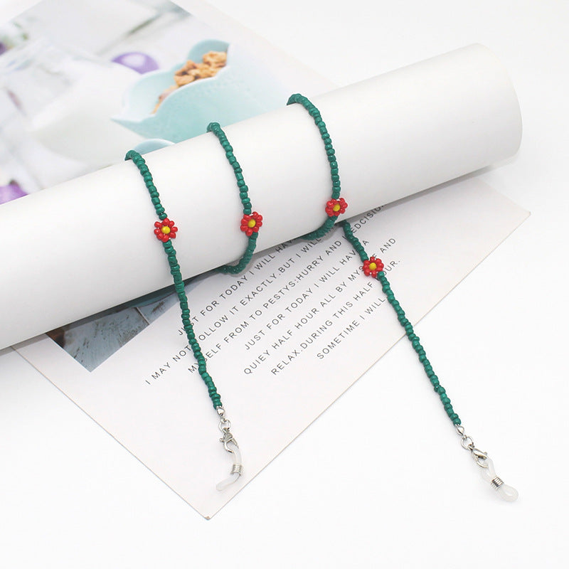 Floral Beaded Eyewear Chain Bowlift