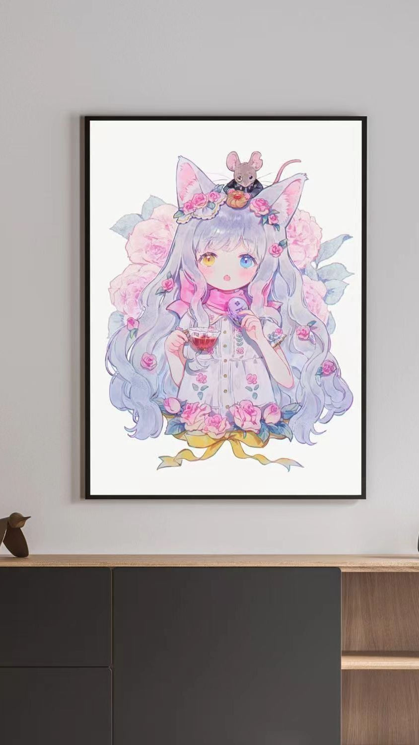 Illustrated Fantasy Character Canvas Art Print Bowlift