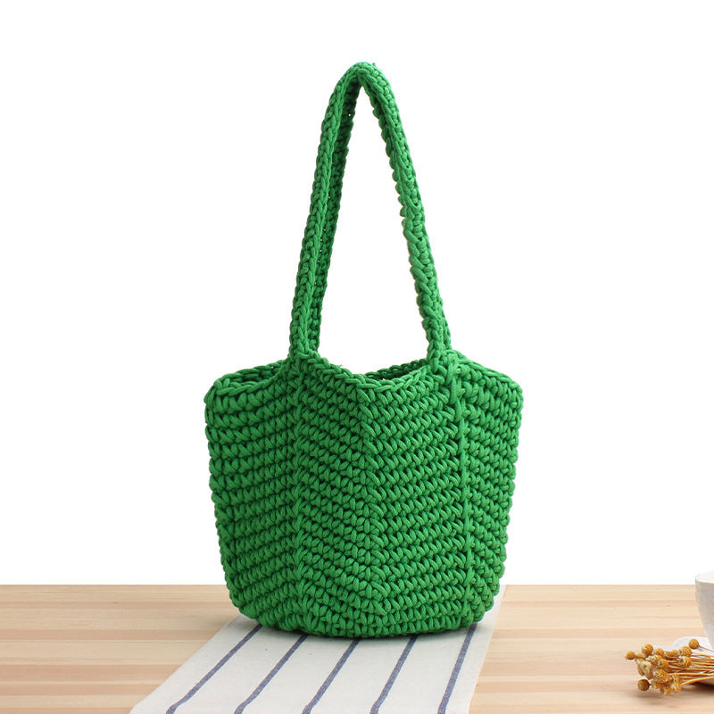 Braided Beach Bag in Modern Style Bowlift