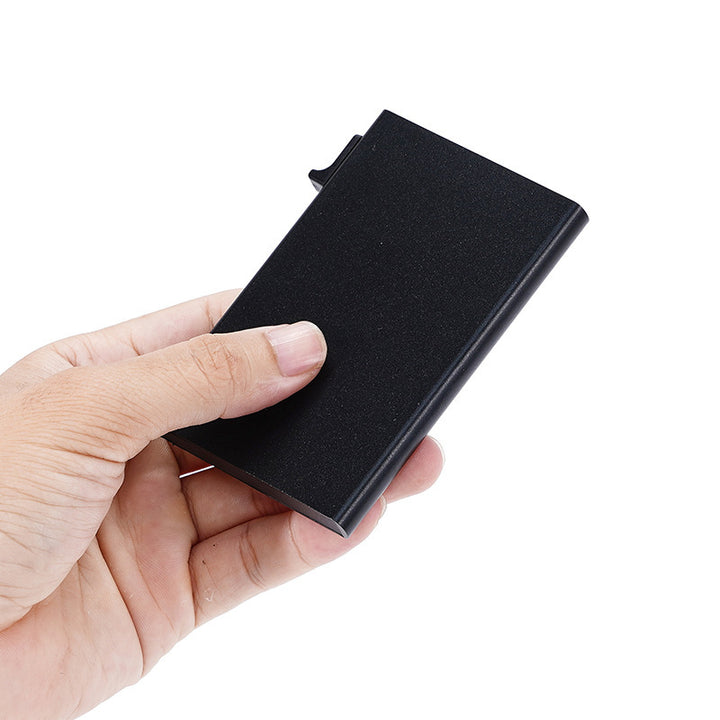 Slim RFID Blocking Aluminum Business Card Wallet With Pull Tab Bowlift