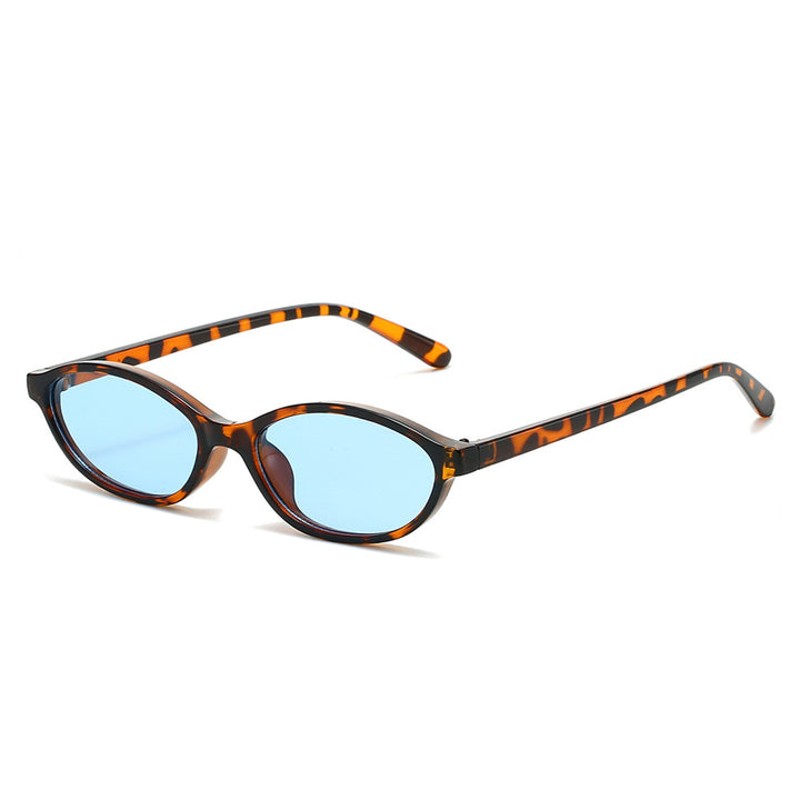 Retro-Inspired Slim Oval Sunglasses Bowlift