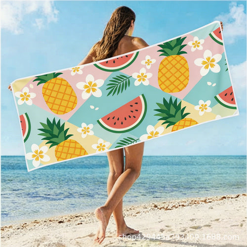 Women's luxurious beach towel with exotic print Bowlift