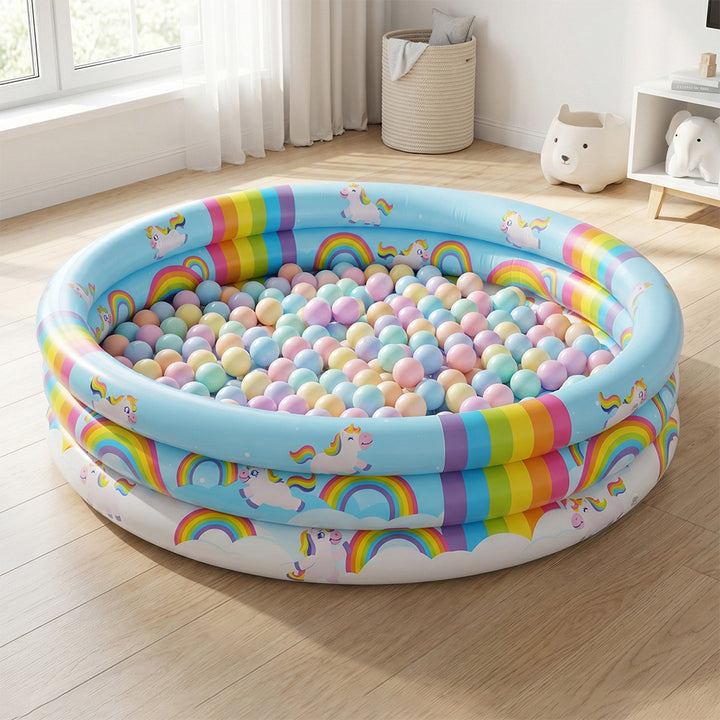 Unisex Inflatable Kids' Swimming Pool with Unicorn Design Bowlift