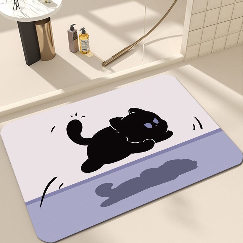 Cute Cat Design Bath Mat Bowlift