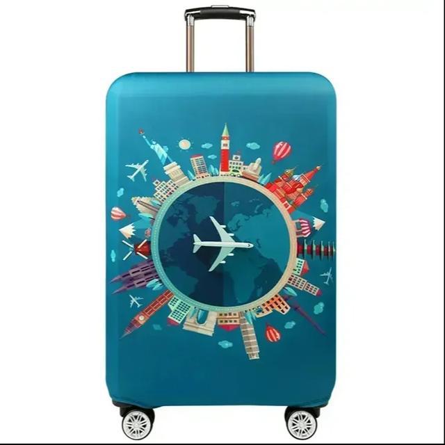 Unisex stretchable suitcase cover with cute alpaca design, elastic protective cover for hard-shell and fabric suitcases Bowlift