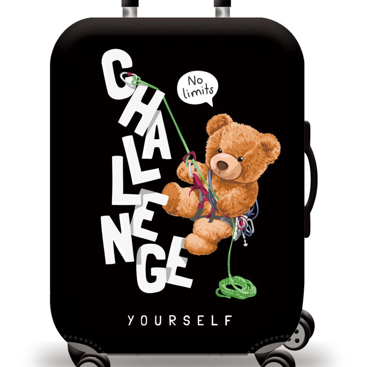 Unisex nan Kids Trolley Suitcase with cute teddy bear design, hard shell, telescopic handle and four swivel wheels Bowlift