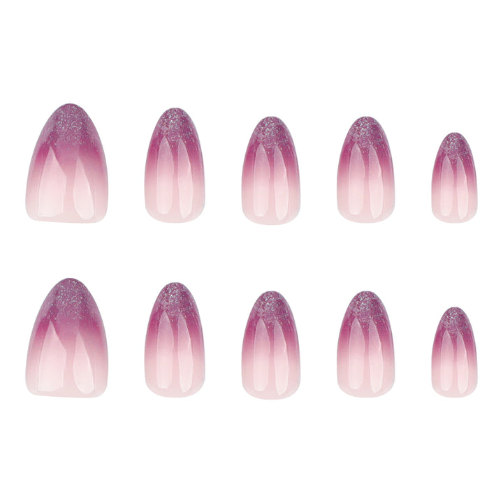 Shiny nail extensions with gentle ombre effect Bowlift