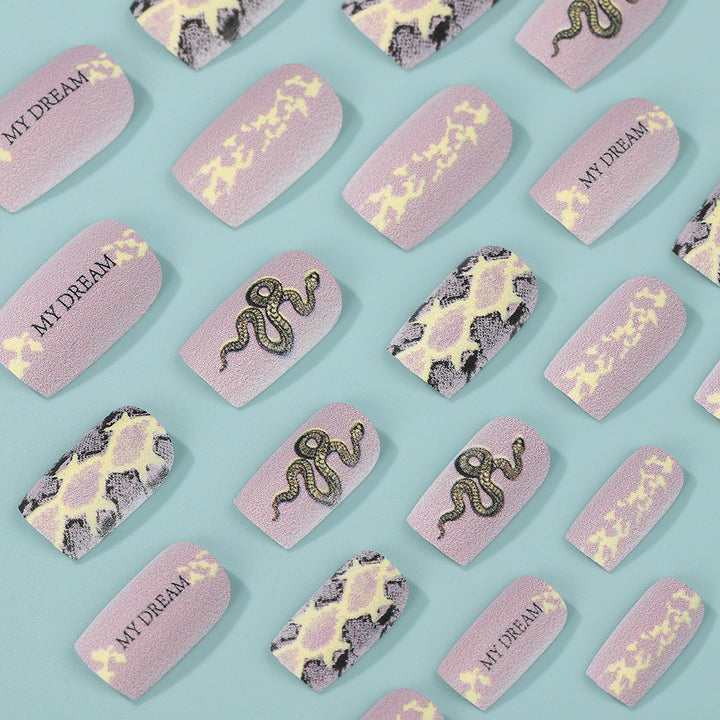 Creative Nail Art with Snake Design Bowlift