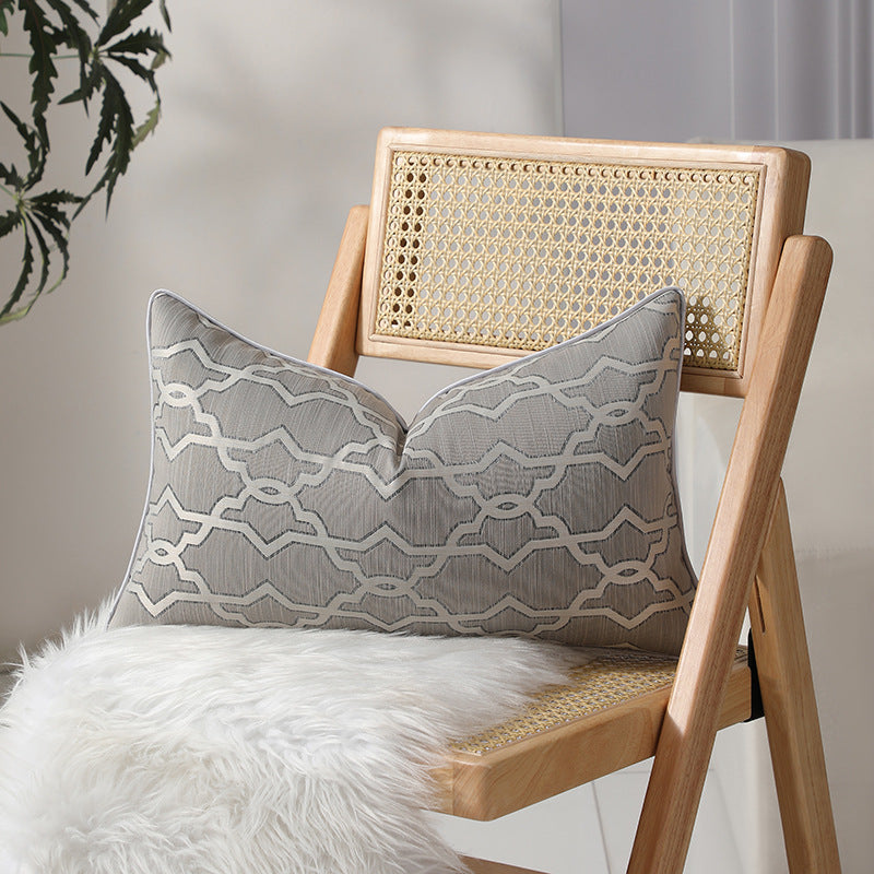 Artistic Geometric Pattern Lumbar Pillow
