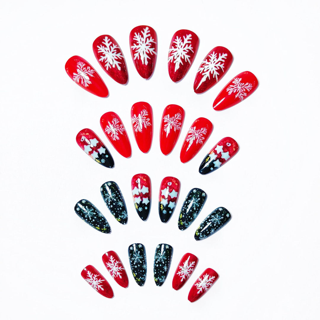 Festive Snowflake Nail Art Bowlift