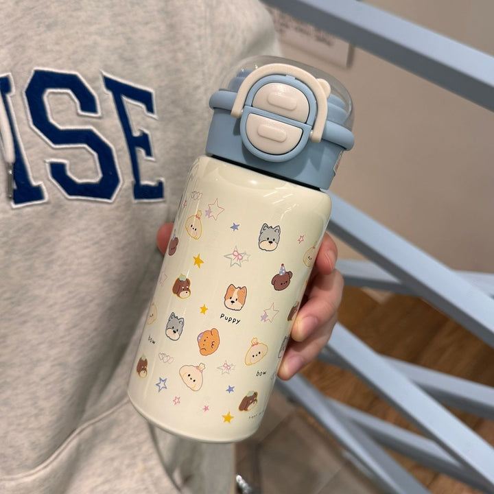 Ladies funny drinking bottle with secure closure system Bowlift