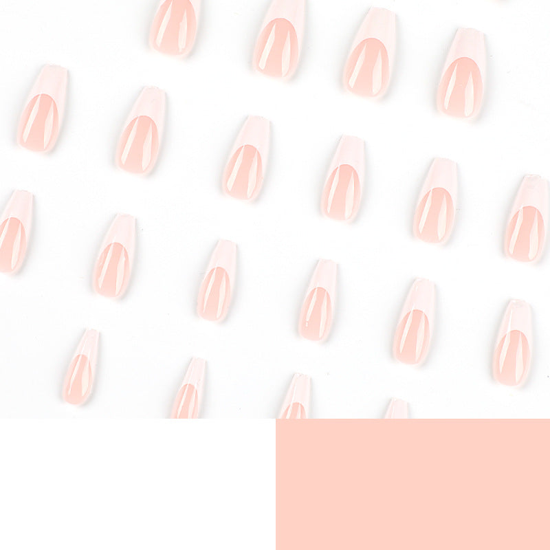 Elegant artificial nails with French design Bowlift