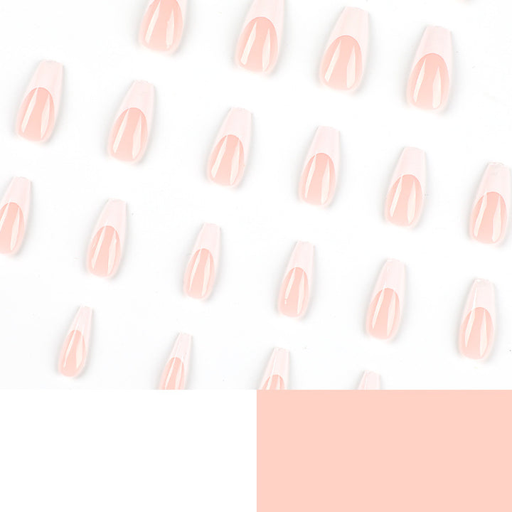 Elegant artificial nails with French design Bowlift
