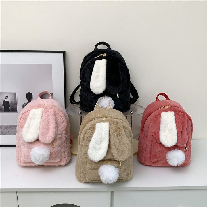 Plush Backpack with Animal Ears Bowlift