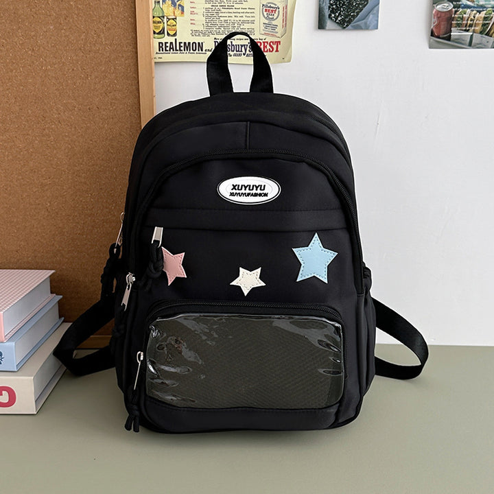 Casual Star-Embellished Backpack