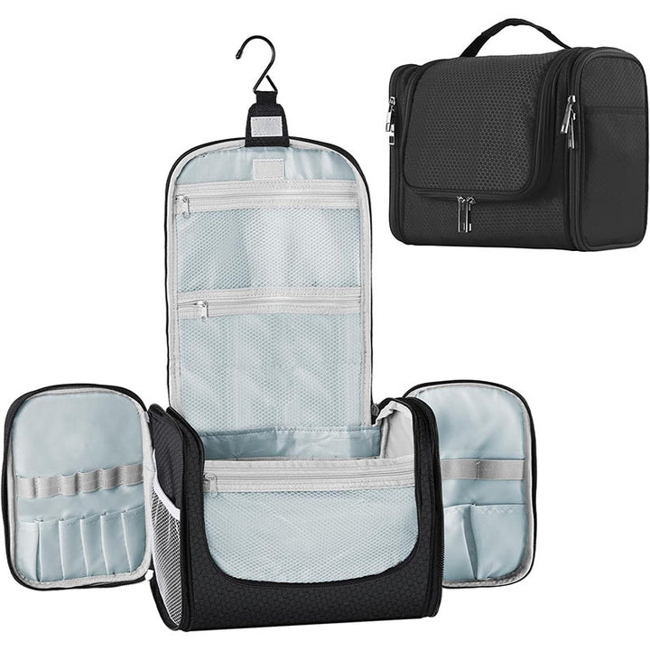 Cosmetic organizer with hooks and multiple compartments Bowlift