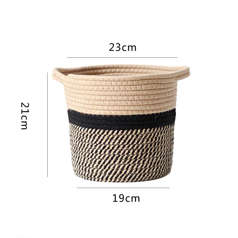 Decorative laundry basket made of woven material Bowlift