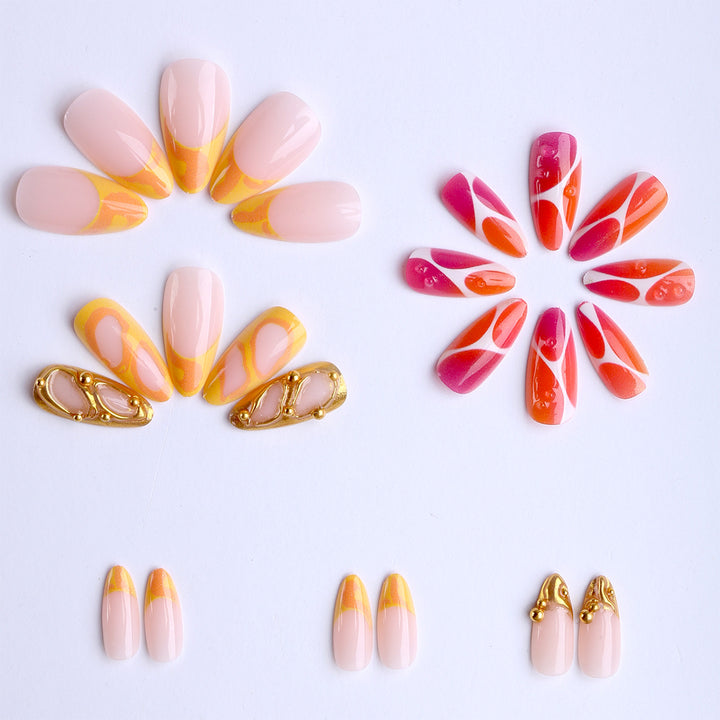 Creative art fake nails with modern accents Bowlift