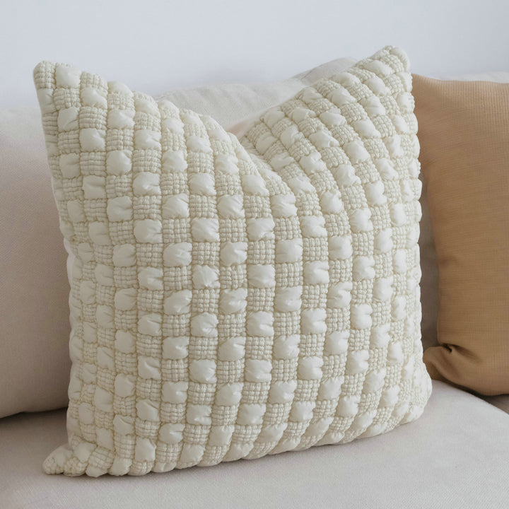 Textured Woven Accent Pillow for Home Decor