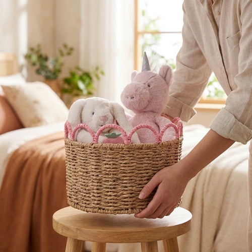 Decorative storage basket with wave pattern Bowlift