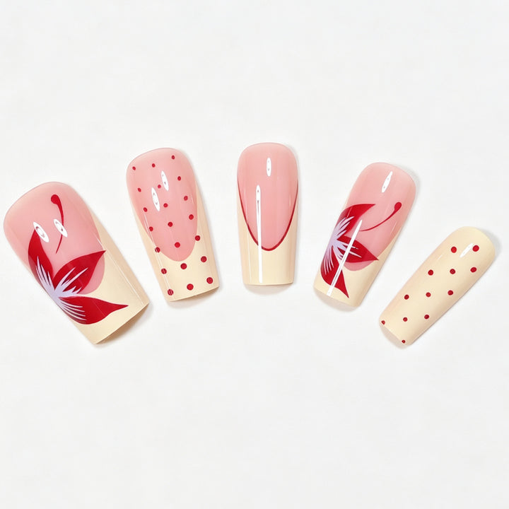 Artistic Press-On Nail Design Bowlift