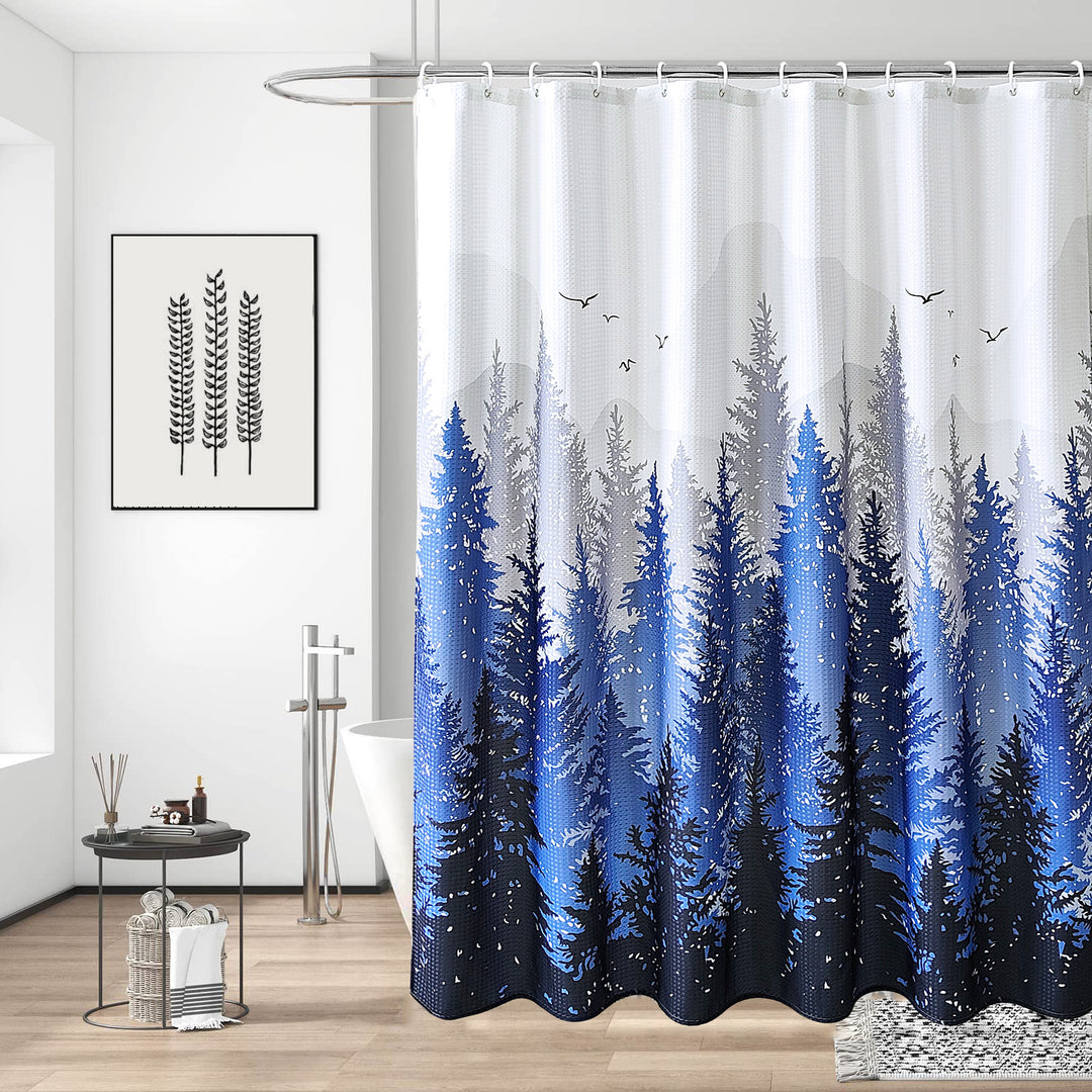Geometric Patterned Waterproof Shower Curtain Bowlift