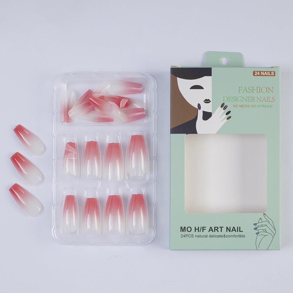 Art nails with elegant ombre and floral pattern Bowlift