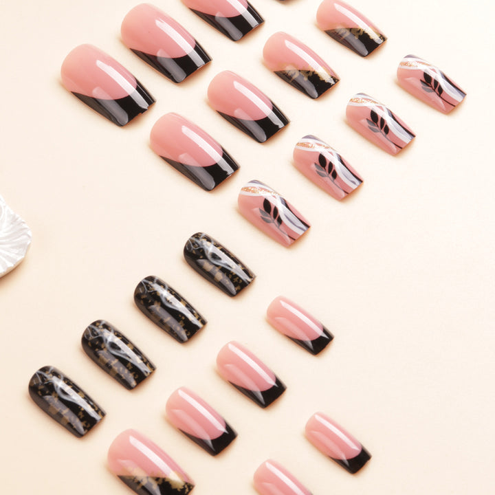 Artistic Luxury Press-On Nail Design Bowlift