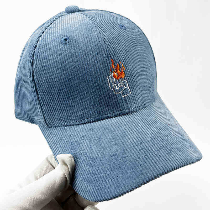 Men's Corduroy Graphic Baseball Cap Bowlift