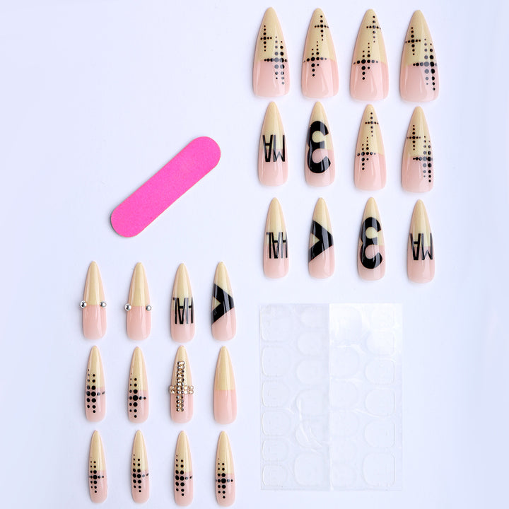 Elegant Artificial Nails with Fashionable Designs Bowlift