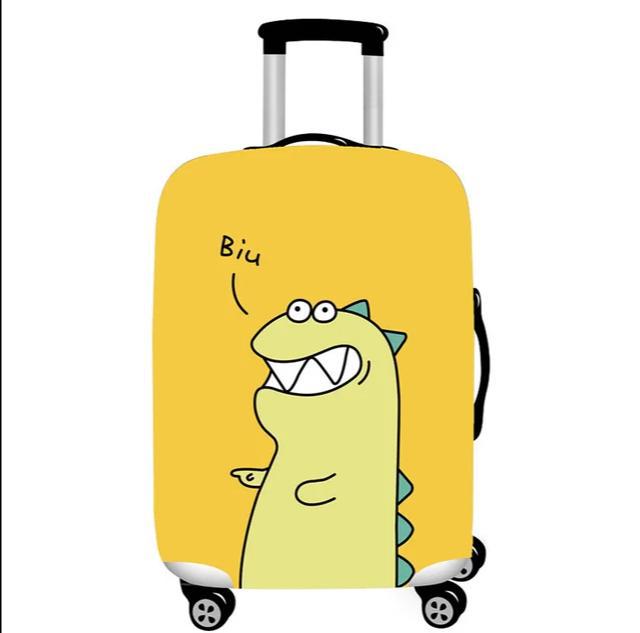 Unisex stretchable suitcase cover with cute alpaca design, elastic protective cover for hard-shell and fabric suitcases Bowlift