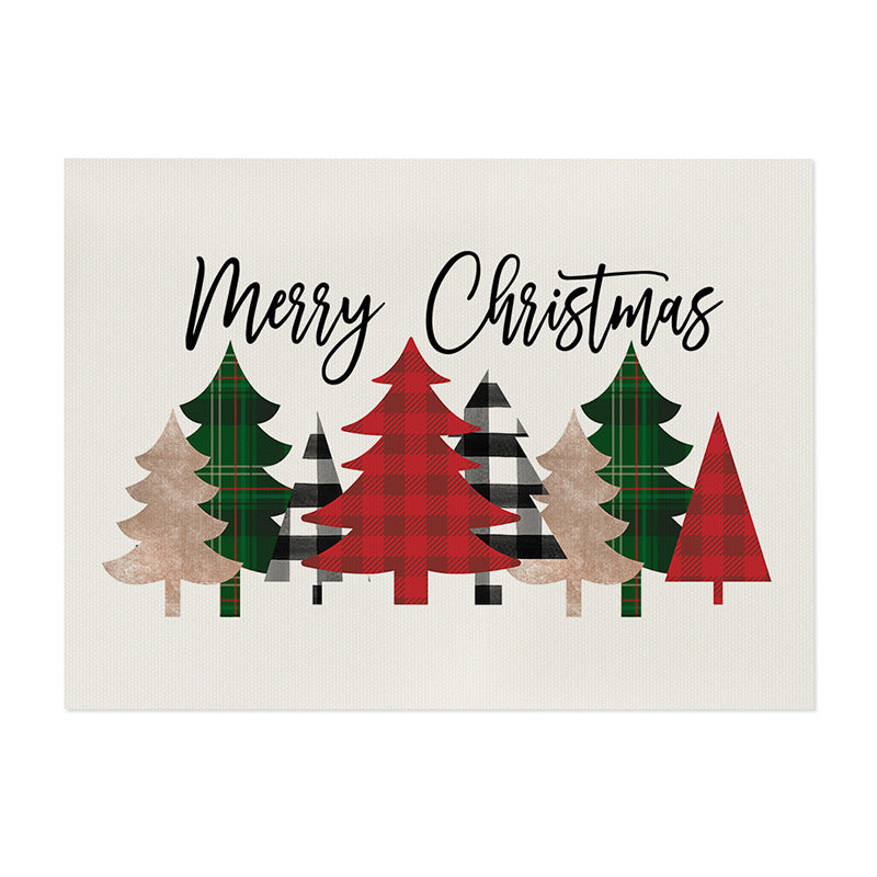 Festive Plaid Christmas Tree Canvas Wall Art Print