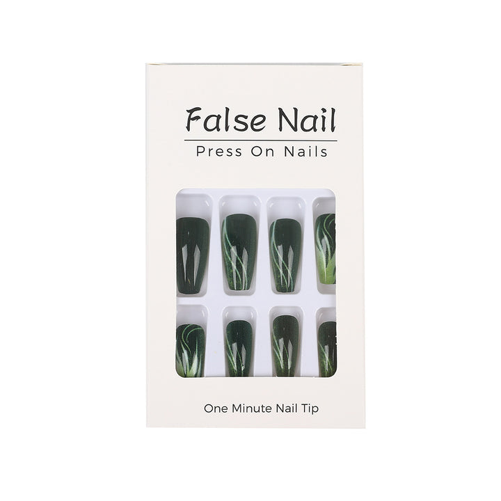 Creative nail art with green design Bowlift