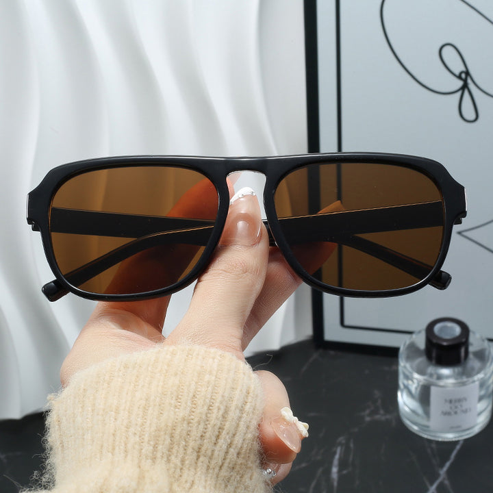 Women's modern rectangular sunglasses with polarized lenses Bowlift