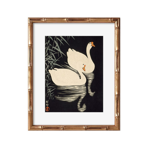 Framed Elegant Swans Artwork