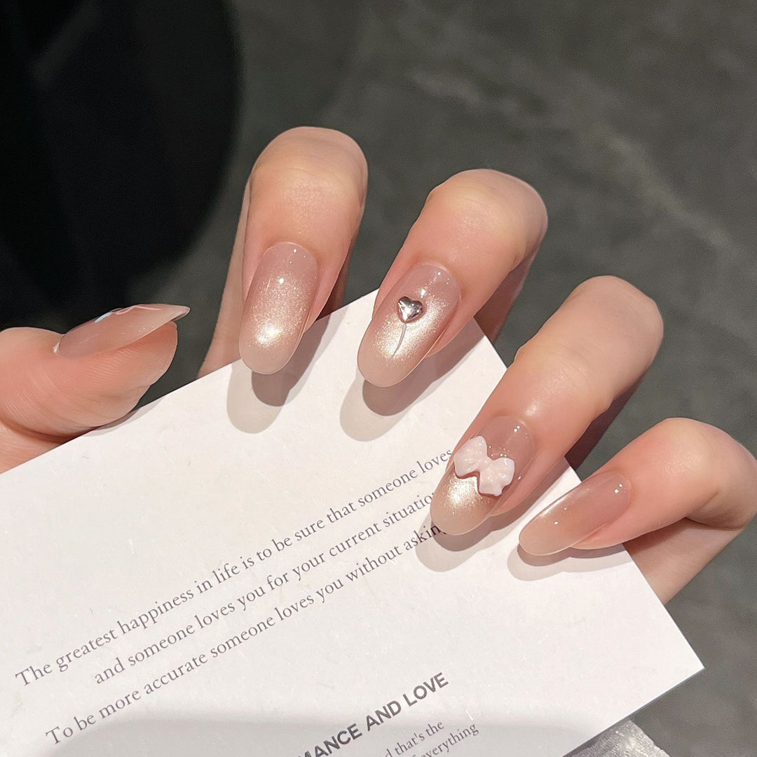 Elegant Nail Art Extensions with Pearl Accents Bowlift
