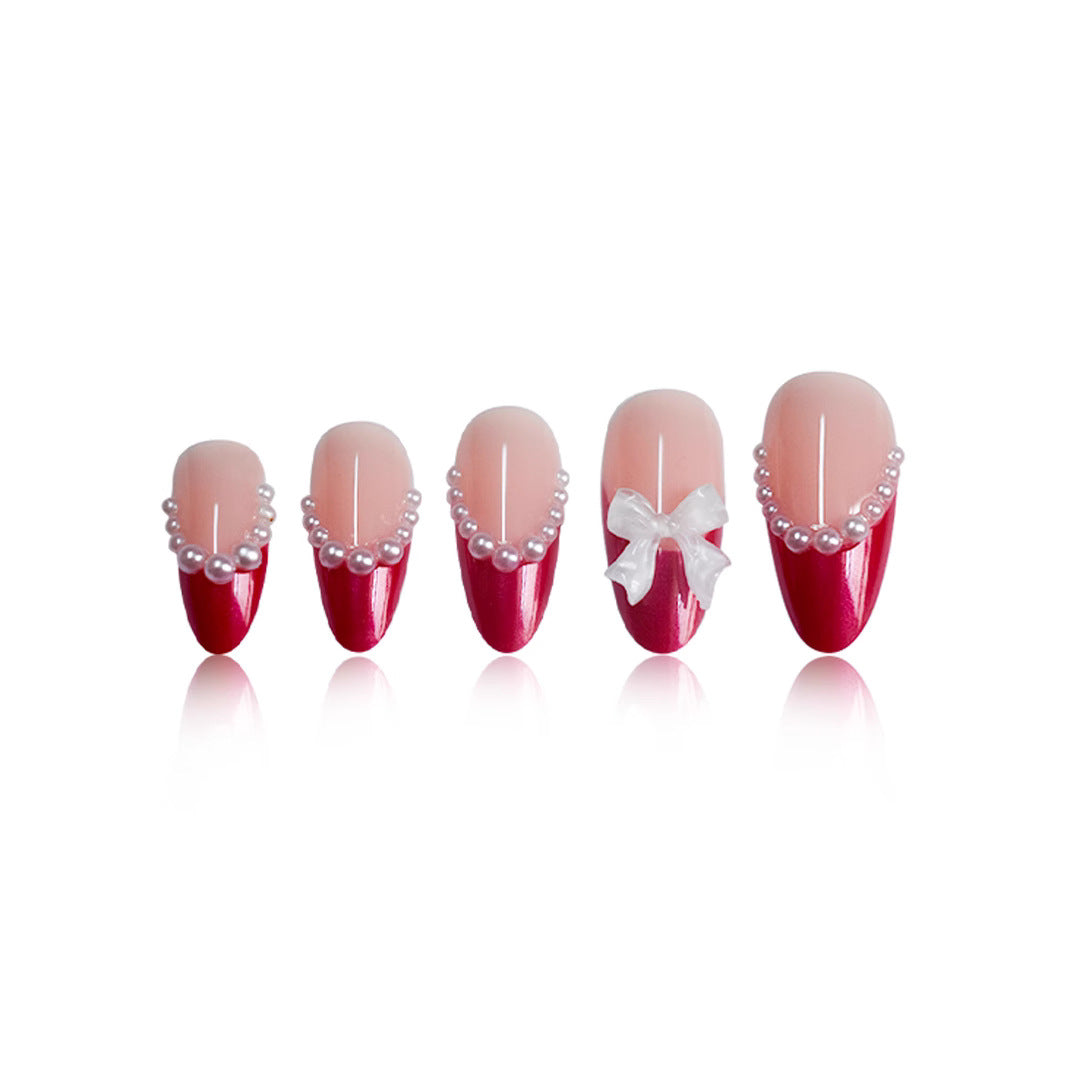 Elegant Stiletto Press-On Nail Art Bowlift