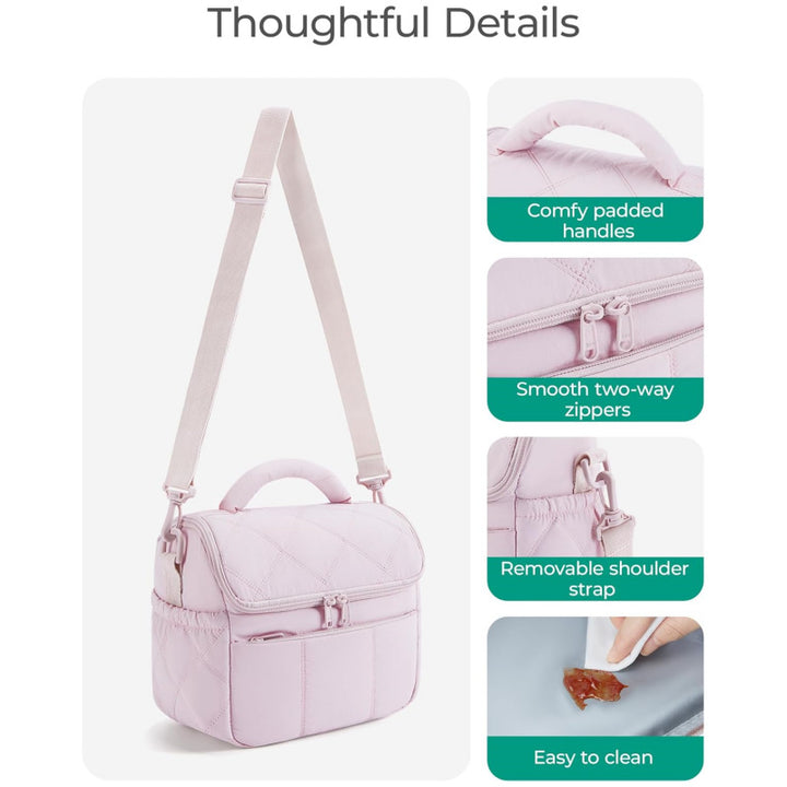 Insulated cosmetic bag with multiple compartments Bowlift