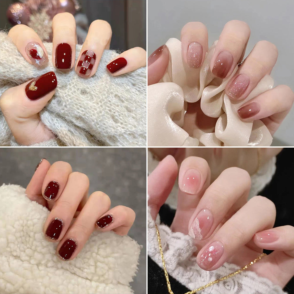 High-gloss artificial nails with rose effect Bowlift