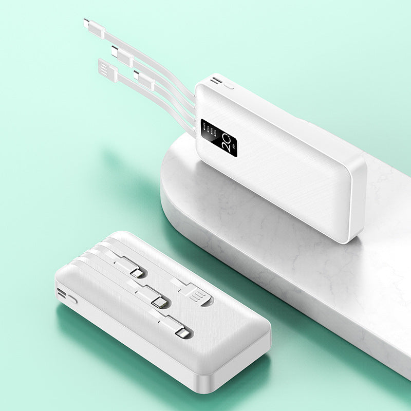 Powerful power bank with integrated multi-cable Bowlift