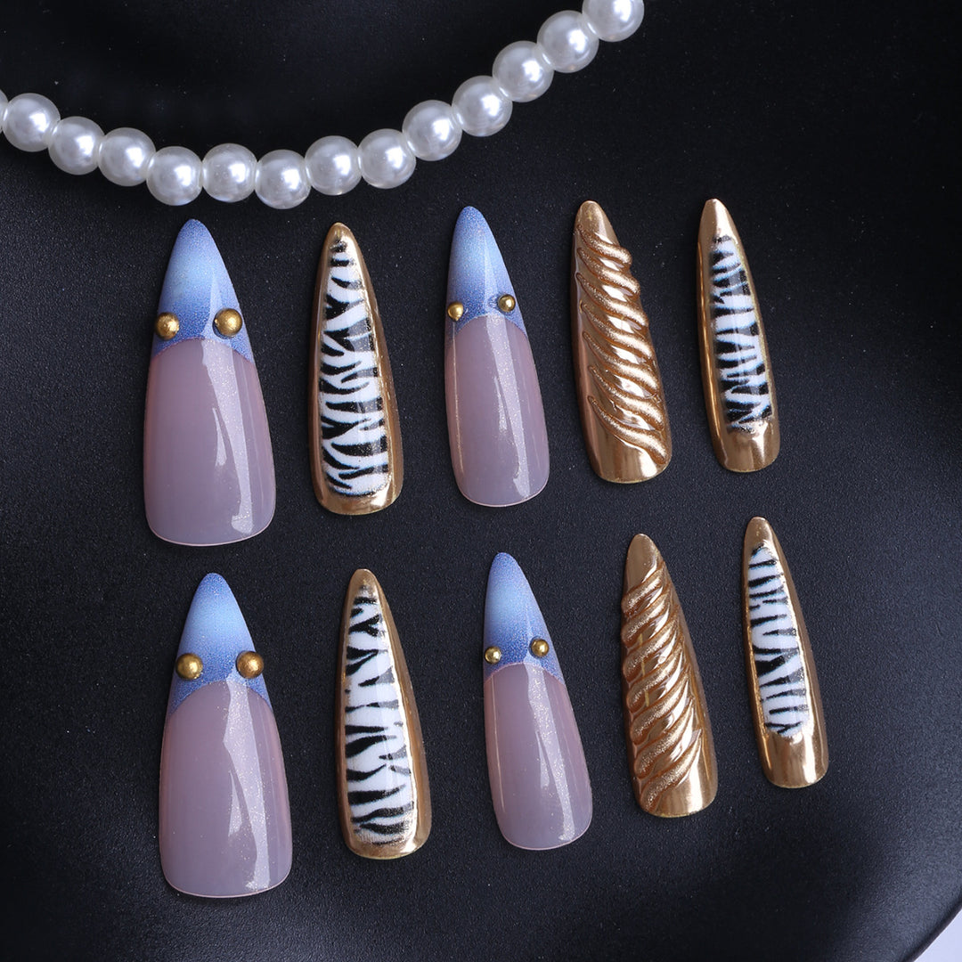 Creative Nail Art in Leopard Design Bowlift