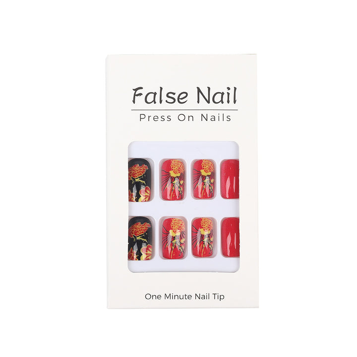 Artistic Nail Tips in Floral Design Bowlift