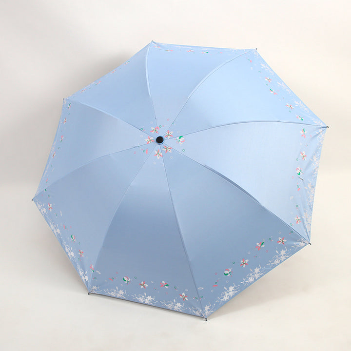 Women's Foldable Umbrella with Floral Patterns Bowlift