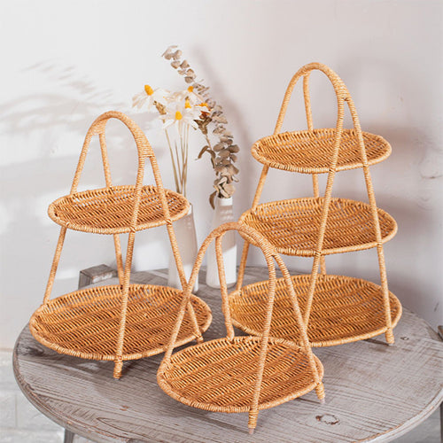 Handcrafted Wicker Storage Basket Bowlift