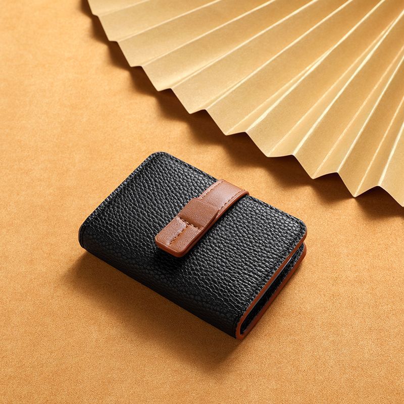 Textured Leather Cardholder Wallet Bowlift